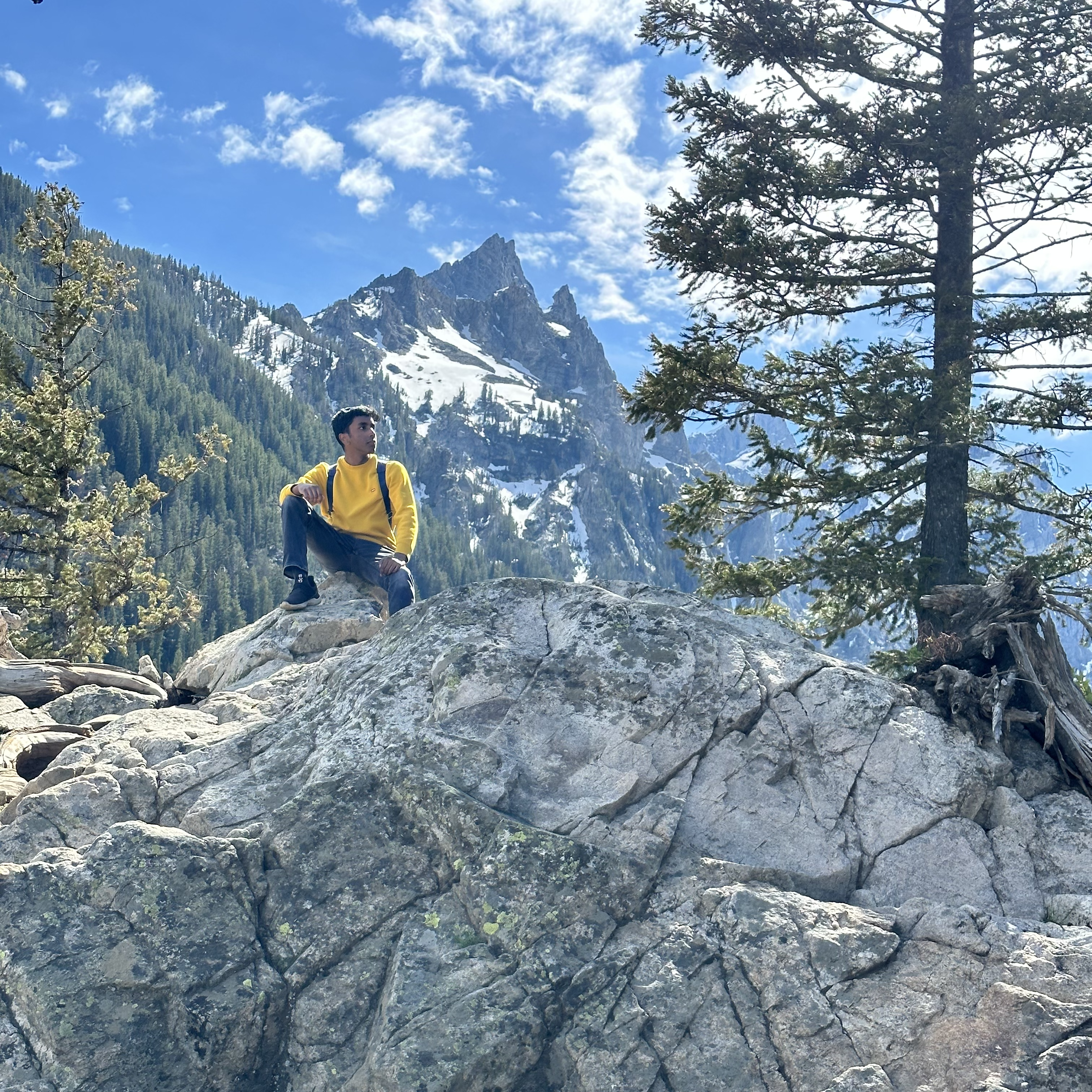 Savoring the view atop Grand Teton National Park's Inspiration Point.